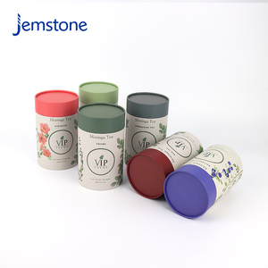 Tube en papier personnalisé, recyclable, de qualité alimentaire, pour thé en vrac, thé aux fleurs, capsules de thé, grains de café, cylindre de protéines en poudre - Product Image 3