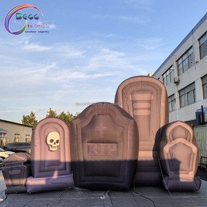 Nouvelle décoration <span class=keywords><strong>de</strong></span> ballon gonflable <span class=keywords><strong>de</strong></span> <span class=keywords><strong>pierre</strong></span> <span class=keywords><strong>tombale</strong></span> d'Halloween durable alimentée par USB étanche - Product Image 5