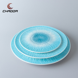 Assiettes mates glaçure de couleur personnalisée ustensiles de cuisson ronds en céramique plat de cuisson assiette plate en céramique assiette plate en porcelaine - Product Image 3