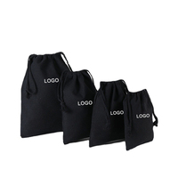 Sac pochette en toile coton recyclable imprimé personnalisé avec logo personnalisé sac à poussière en tissu coloré style vintage réutilisable