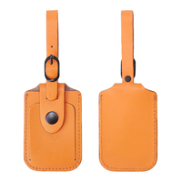 Étiquette personnalisée en cuir de vachette pour bagages, étiquette de prévention de perte pour bagages d'embarquement, étiquette de bagage en cuir avec logo imprimé