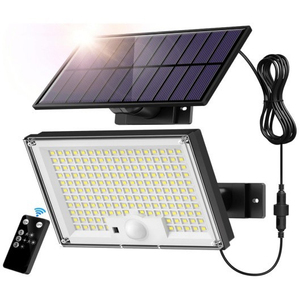ไฟสปอร์ตไลท์ LED พลังงานแสงอาทิตย์ 5000K แสงเดย์ไลท์ พร้อมรีโมทคอนโทรล IP67 ตัวเรือนพลาสติก CRI85 รับประกัน 2 ปี ติดตั้งบนพื้น ความสว่างสูง เหมาะสำหรับใช้ในสวน - Product Image 3