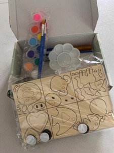 <span class=keywords><strong>Kit</strong></span> de <span class=keywords><strong>peinture</strong></span> d'aimant de réfrigérateur en bois pour bricolage-Fournitures d'artisanat d'art créatif avec aimants en bois non peints pour artisanat décoratif personnalisé - Product Image 4