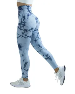 Crotchless Nén Đầy Màu Sắc Dễ Thương Niềm Tự hào Hoạt Động Tốt Nhất Cellulite Shapewear Workout Tie Dye Xà Cạp Đối Với Phụ Nữ