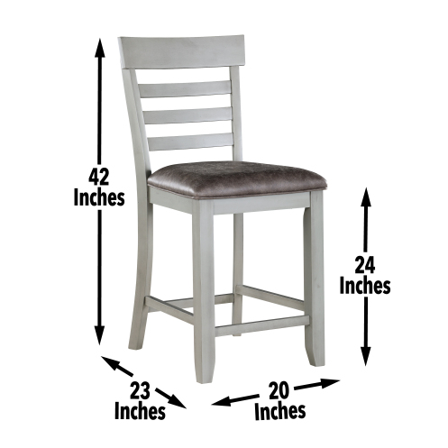 FCJ Hyland Counter Chair in Dark Gray Adjustable Modern Contemporary Design for Kitchen Dining Room Home Bar