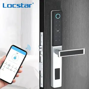 Locstar su geçirmez akıllı akıllı alüminyum dar Stile kapı kilidi Bluetooth & Wifi etkin konut elektronik kilit