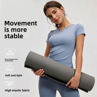 T-shirt de yoga mignon à col en V et manches courtes pour femme, coupe ample, couleur unie, taille ajustée, séchage rapide, respirant, pour la course et la gym, EU