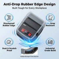 Imprimante thermique portable de 4 pouces pour étiquettes et reçus, machine d'impression d'étiquettes thermiques, compatible avec Win, Android, IOS