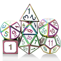 2025 jeu de dés en métal jeu de table RPG dés 7 pièces ensemble dés en métal personnalisables