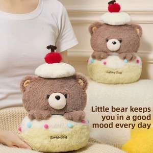 Peluche Orsetto di <span class=keywords><strong>Compleanno</strong></span> Famoso su Internet, Cuscino a Forma di Torta, Perfetto Unisex, Design a Cuore Estraibile, Cartone Animato - Product Image 4