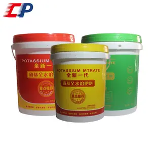 Custom Round Food Grade Material 20L Plastic Bucket With Lid For Water Soluble Fertilizer