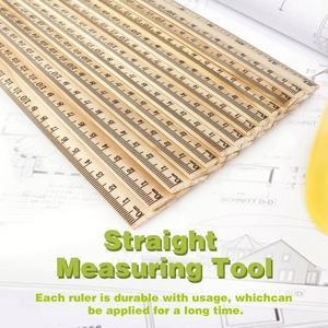 Promoción: Juego de Reglas Rectas de Madera de 12 Pulgadas (30 cm) para Estudiantes y Uso en Oficina, para la Escuela - Product Image 2