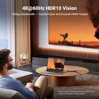 UGREEN Revodok Hub USB C 9 en 1, Adaptador Gigabit Ethernet, 4K a 60Hz, Carga PD de 100W, Puertos de Datos USB A y C, Lector de Tarjetas SD/TF