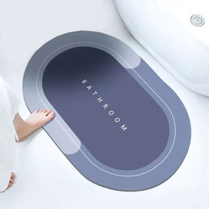 Tapis non absorbants, paillassons en caoutchouc, tapis de sol ovales et carrés pour salle de bain, ensemble de tapis anti-dérapants en velours cristal - Product Image 1