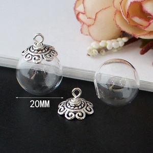Pendentifs <span class=keywords><strong>en</strong></span> <span class=keywords><strong>verre</strong></span> transparent de 14/16/18/20/25 mm, flacons pour fleurs séchées, breloques pour boucles d'oreilles, pour la fabrication de bijoux - Product Image 5
