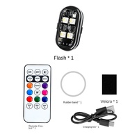 Incarnation Cass Décoration de voiture transparente, Lampe d'ambiance LED sans fil à effet lumineux, 8 couleurs, Lumière d'avertissement pour