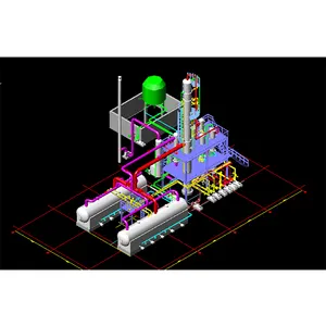 Totalmente automático processo de pirólise de pneus de equipamentos de refino de óleo combustível para venda