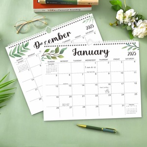 Calendario de pared de doble bobina de Metal simple creativo en inglés anual personalizado 2025 para planificar y organizar su hogar y oficina - Product Image 2