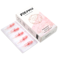 Fixpmu Aiguilles de tatouage jetables en acier inoxydable Cartouches Maquillage permanent Sourcils Art corporel Diamètres 0,18-0,35 mm 3,5 mm