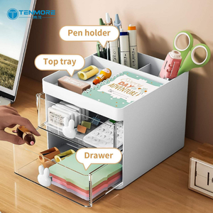 Caja de Almacenamiento de Escritorio con Múltiples Compartimentos y Lindas Asas de Conejo, Organizador Clasificador para el Hogar/Oficina - Product Image 2