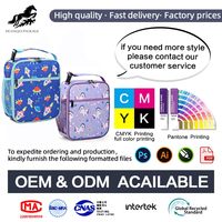 Sacs à lunch isothermes personnalisés pour étudiants, sacs fourre-tout pliables avec fermeture éclair, sacs isothermes portables imperméables en Oxford réutilisables, sacs à lunch pour enfants