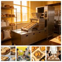 Machine à faire des biscuits et des galettes Jayonho, haute productivité, pour noix, farine, lait, équipement de boulangerie contrôlé par PLC, 220V/380V, neuve