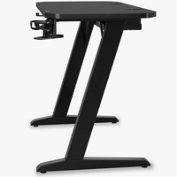 Meja Gaming Berkualitas Tinggi Sampel Gratis Terlaris dengan Lampu LED RGB Meja Komputer Meja Gaming Ruang Game Ergonomis Serat Karbon