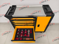 Nouvelle série jaune 2026 : Chariot roulant en acier inoxydable CE avec coffret d'outils métalliques premium 258 pièces, un best-seller (Caja De Herramientas)