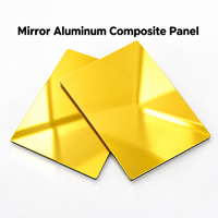 Panneau composite en aluminium miroir 3 mm 1220x2440 mm argenté pour façade de comptoir de réception