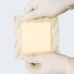 Bantalan busa silikon dengan pinggiran 10cm x 10cm untuk luka nyeri tempat tidur, cangkang Doot diabetes, perawatan luka bedah - Product Image 1