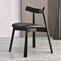 Chaise de salle à manger en bois stable de style minimaliste nordique moderne pour la maison, les hôtels et les restaurants
