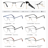 MS 91770 Lunettes de vue élégantes bloquant la lumière bleue pour hommes Montures optiques colorées Certification CE Décoratives