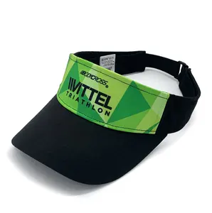 Manufacture professional sports triathlon dry fit lightweight running visor cap hats with visor