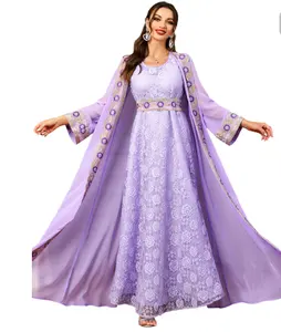 Gorgeous Women Dress Stylish Arab Dubai Women Abaya Traditional Muslim Women Gown Manufacture Wholes