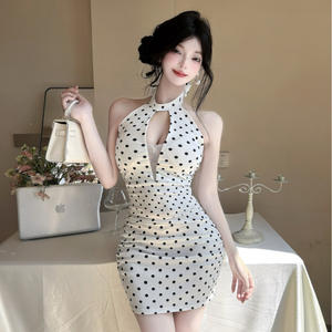 7948 Vestido corto sin mangas con estampado <span class=keywords><strong>de</strong></span> lunares, sexy, ajustado a la cadera, para mujer, venta al por mayor, comercio transfronterizo del sudeste asiático - Product Image 2