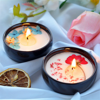 Lilin Beraroma Indah dengan Bunga Kering, Tanaman Kering Alami, dan Lilin Kedelai dengan Keramik Buatan Tangan