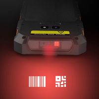 PDA portable robuste Android avec lecteur/graveur de cartes RFID 13,56 MHz NFC et scanner de codes-barres 1D/2D industriel pour la logistique et l'inventaire