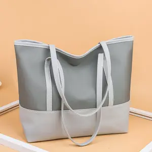 Femmes Designer Style coréen grand une épaule Messenger sac fourre-tout unisexe mode broderie deux poignées fermeture ouverte lettre