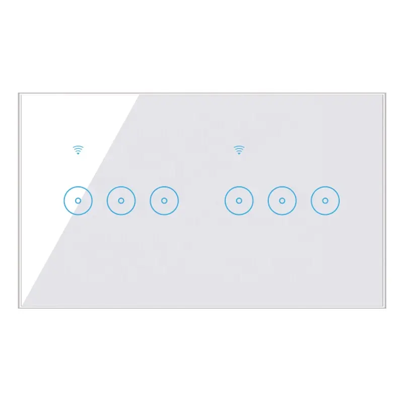 Smart Light Switch WiFi Tuya Control Smart Home Products 220V 6 Gang Light Switch Alexa Google Home Voice Control Light Switch
