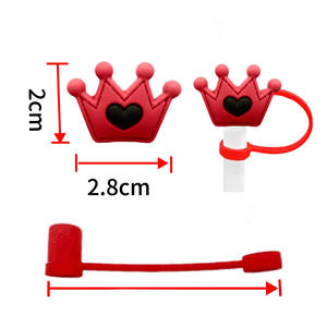 ฝาครอบหลอดดูดน้ำลายการ์ตูนน่ารัก สีสันสดใส ป้องกันฝุ่น ผลิตจากวัสดุยาง PVC สำหรับของขวัญส่งเสริมการขาย - Product Image 3