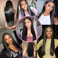 Fibre Naturelle Cheveux Synthétiques Fournisseurs Minglong Vente en Gros Extensions de Cheveux Semi-Naturels Tissages Synthétiques Tresses Paquets