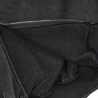 Nouveau design de vêtements de rue lourds personnalisés, délavés et cousus à l'acide, sweats à capuche déchirés Rip double couche, sweats à capuche courts pour hommes