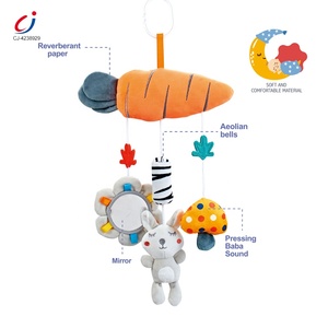Chengji éducation précoce bébé lit poussette pendentif apaisant jouet dessin animé en peluche <span class=keywords><strong>carotte</strong></span> peluche lapin bébé suspendu <span class=keywords><strong>hochet</strong></span> jouets - Product Image 4