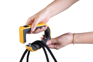 Bilancia per bagagli digitale in ABS ad alta definizione portatile con gancio in metallo colore bianco negativo con Display a sospensione scala alta bianco LCD - Product Image 5