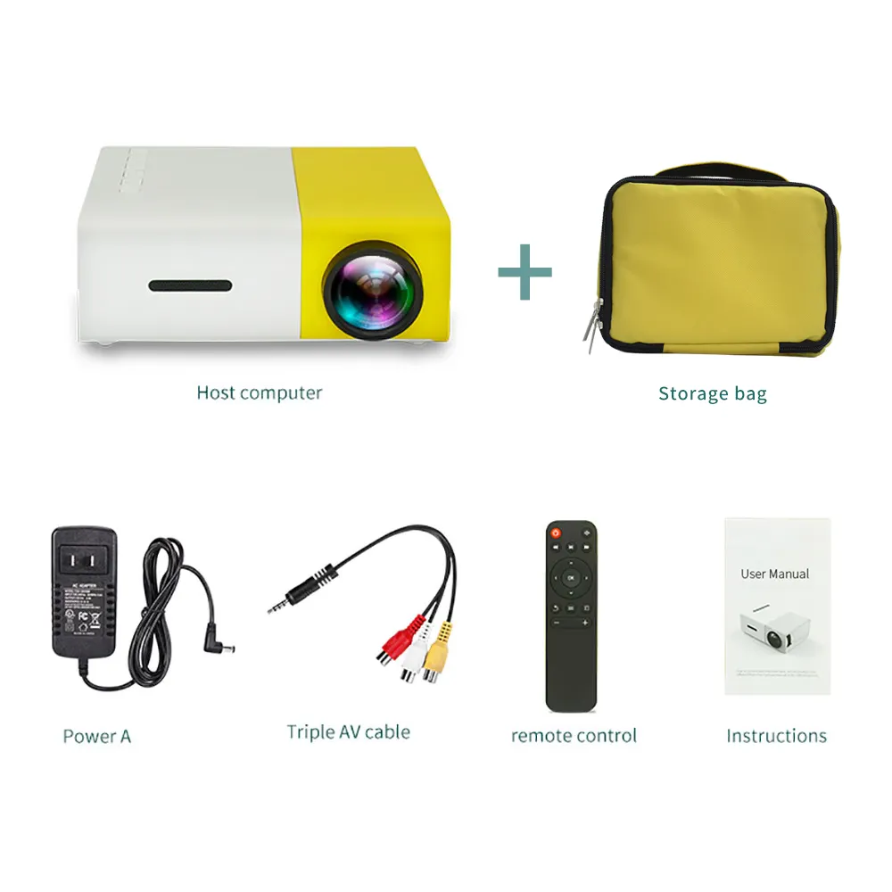 the best selling YG300 The Most Popular Small LCD Low Price Mini Projector Black Colour