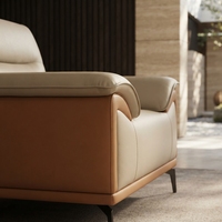 Ensemble de canapés de bureau modernes et luxueux avec fauteuils en cuir et table basse pour réception, salon, mobilier commercial