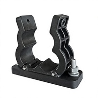 Serre-câbles LANWANG PA66 en nylon pour la gestion des câbles, diamètre de câble 30 mm, en plastique noir isolé, type trefoil
