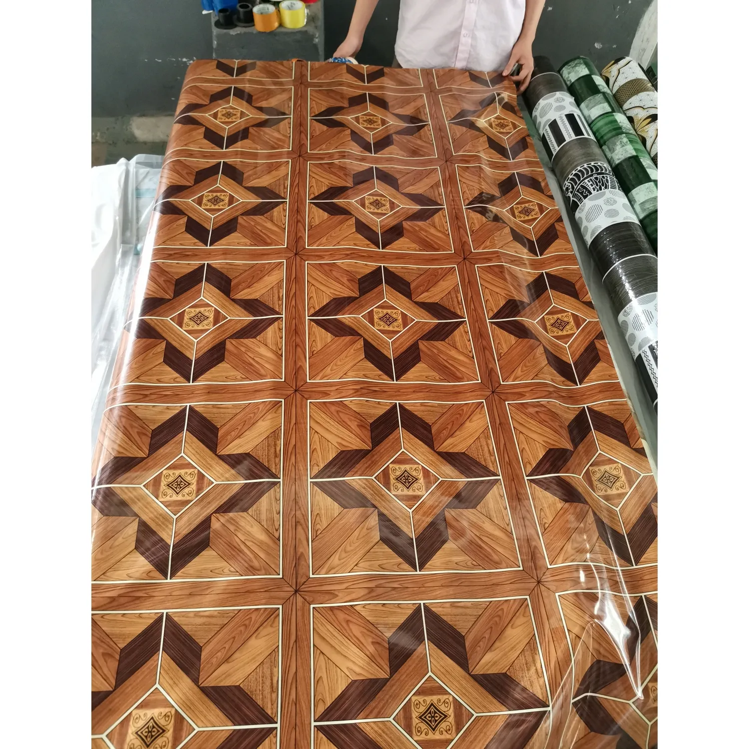 factory manufacture 0.35mm plastic pvc vinyl floor covering cheap linoleum flooring rolls