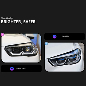 AURON Phares LED avant X5 G05 G18 2019-2023 12V 6000K TT 36W 6000 Lumens, Ampoules D2H, Kit de modernisation universel - Product Image 4