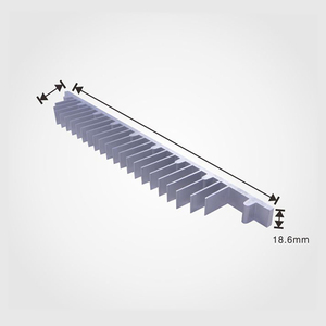 OEM Custom Ruiquan T3-T8 Al <strong>6063</strong> <strong>Aluminum</strong> Extrusion Heat Sink Square Pattern Anodized Finish T5 Temper CNC Punching Service - Product Image 4
